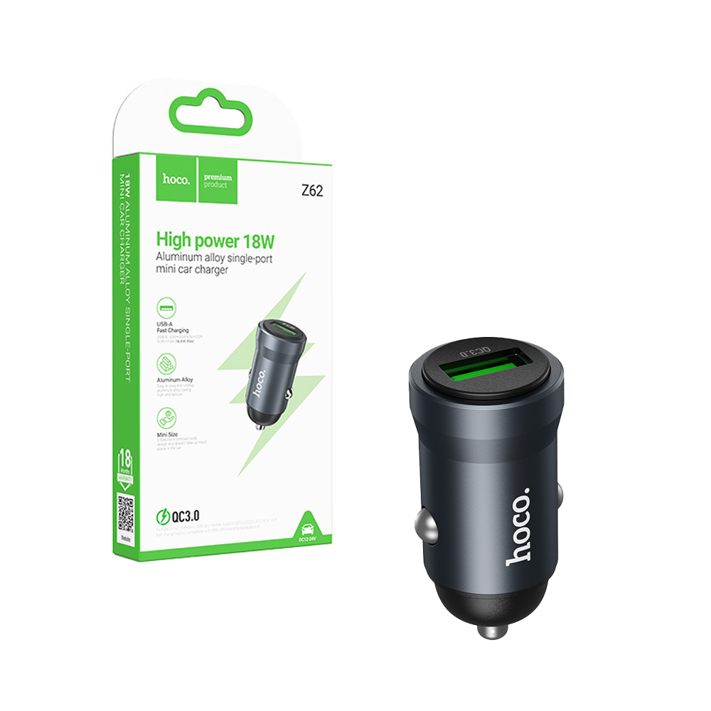 snc.hoco Hoco Car Charger Z62 Energy 18W Metallic Gray
